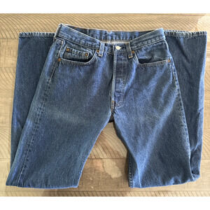 Vintage Levi's 501 Denim Jeans W32 L36 Woman Made in USA WPL 423